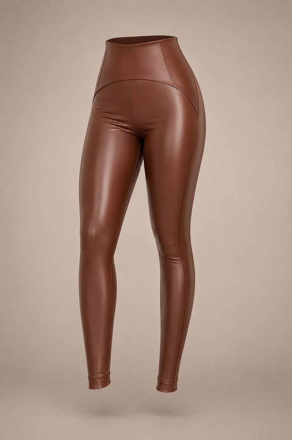 Calça em PU - Marrom